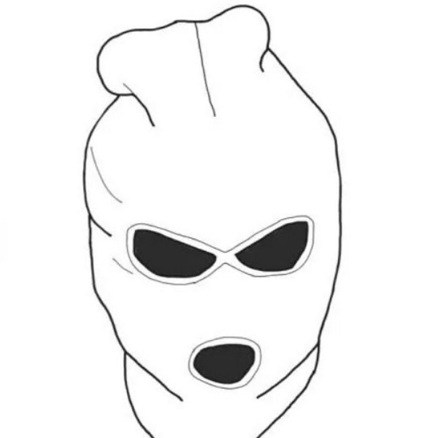 Балаклава рисунок карандашом