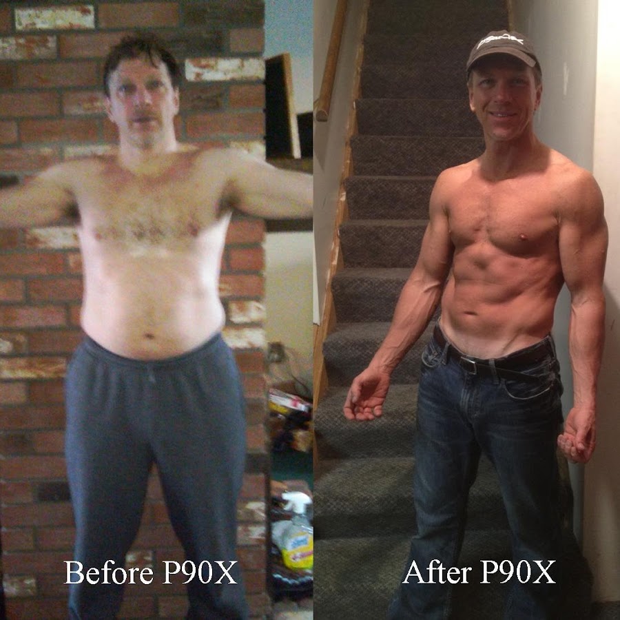 Results P90X Before and After Transformation Insanity for Men over 40 fat.....