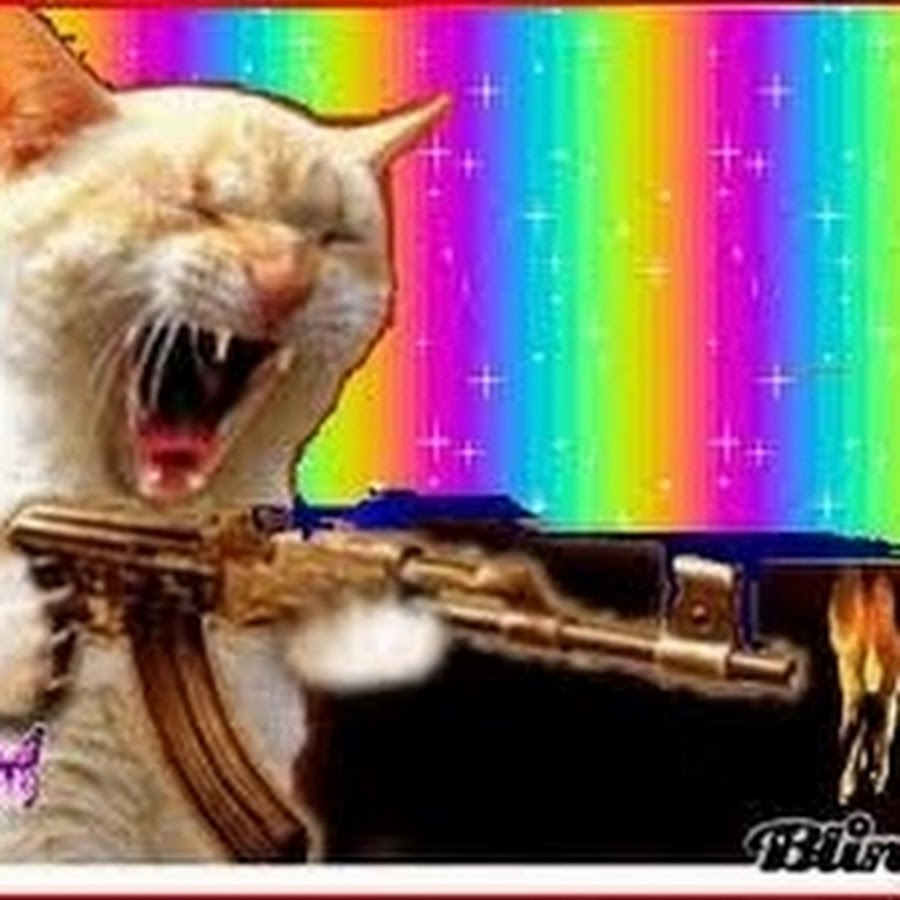 Кот с АК 47" - картинка создана в Шедевруме