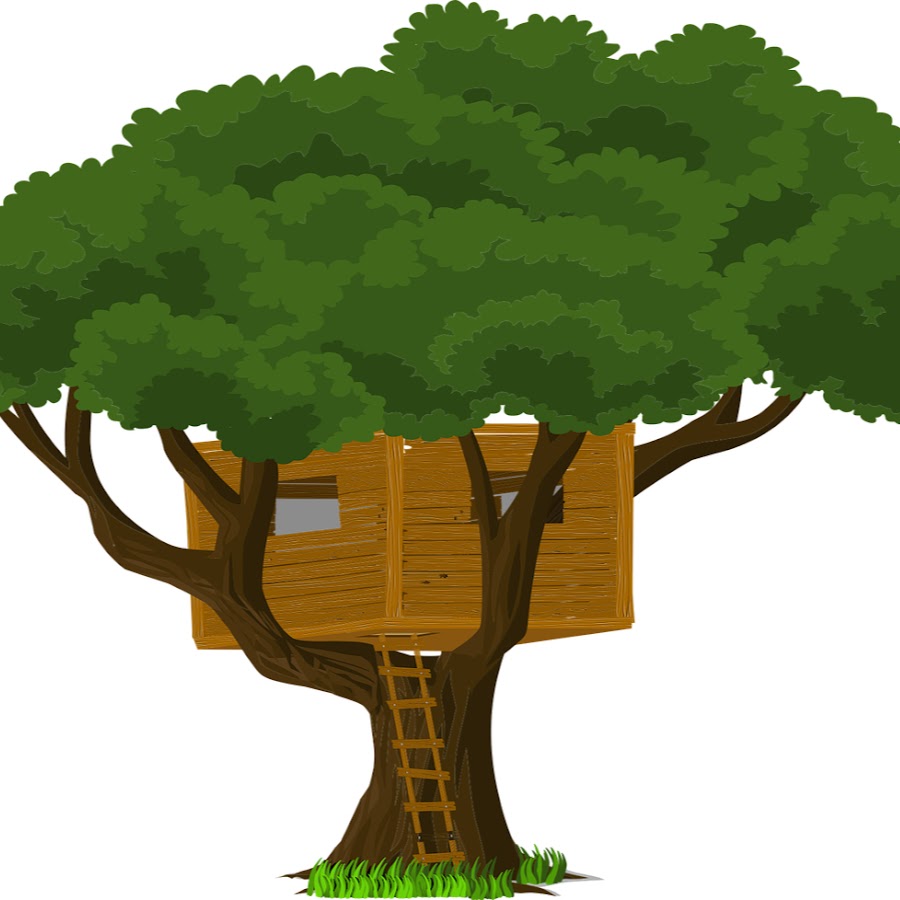 Домик на дереве вектор
