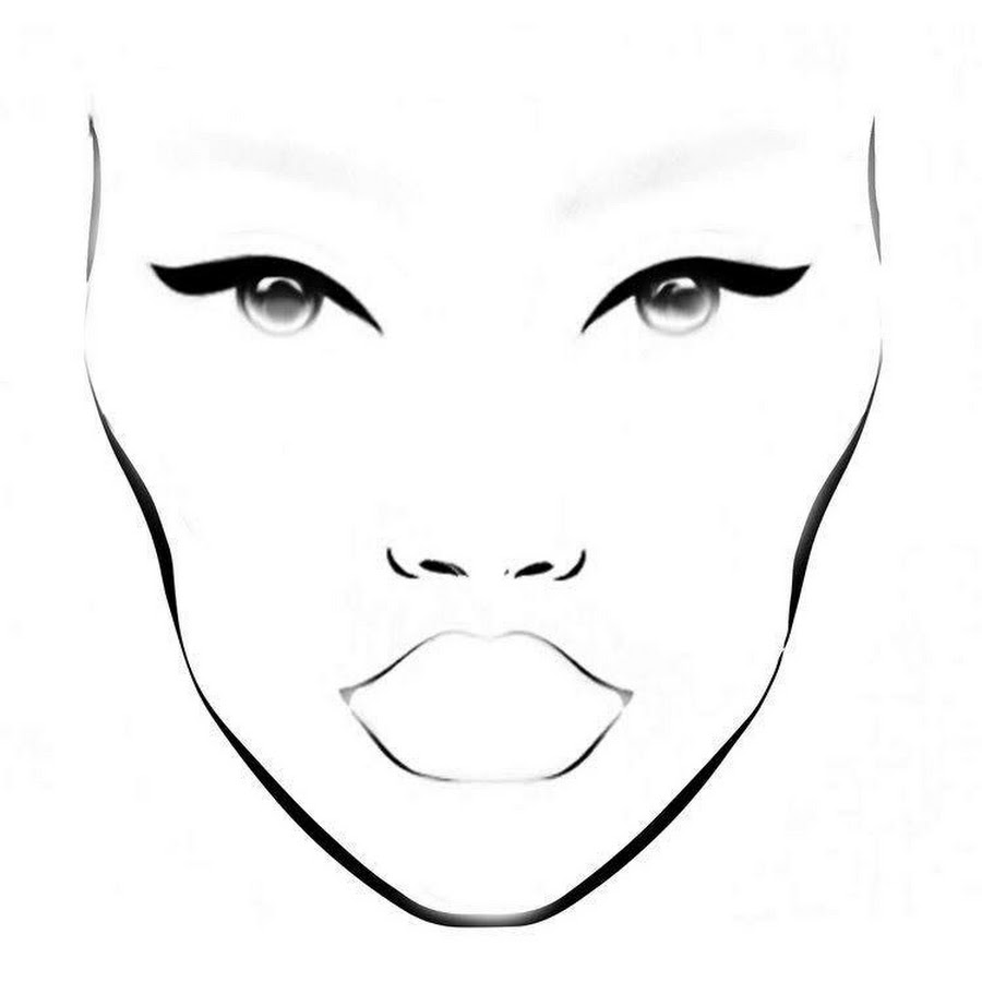 Face chart. Face chart. Эскиз лица для макияжа. Эскиз лица для макияжа. Face chart.