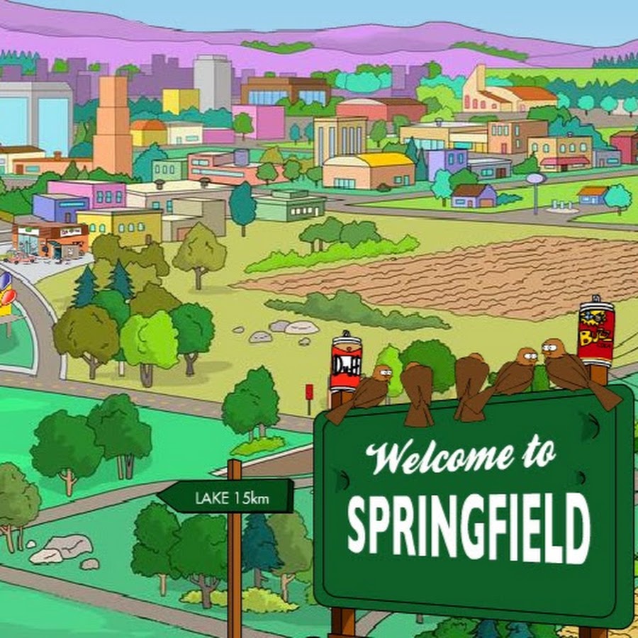 План города спрингфилд из симпсонов