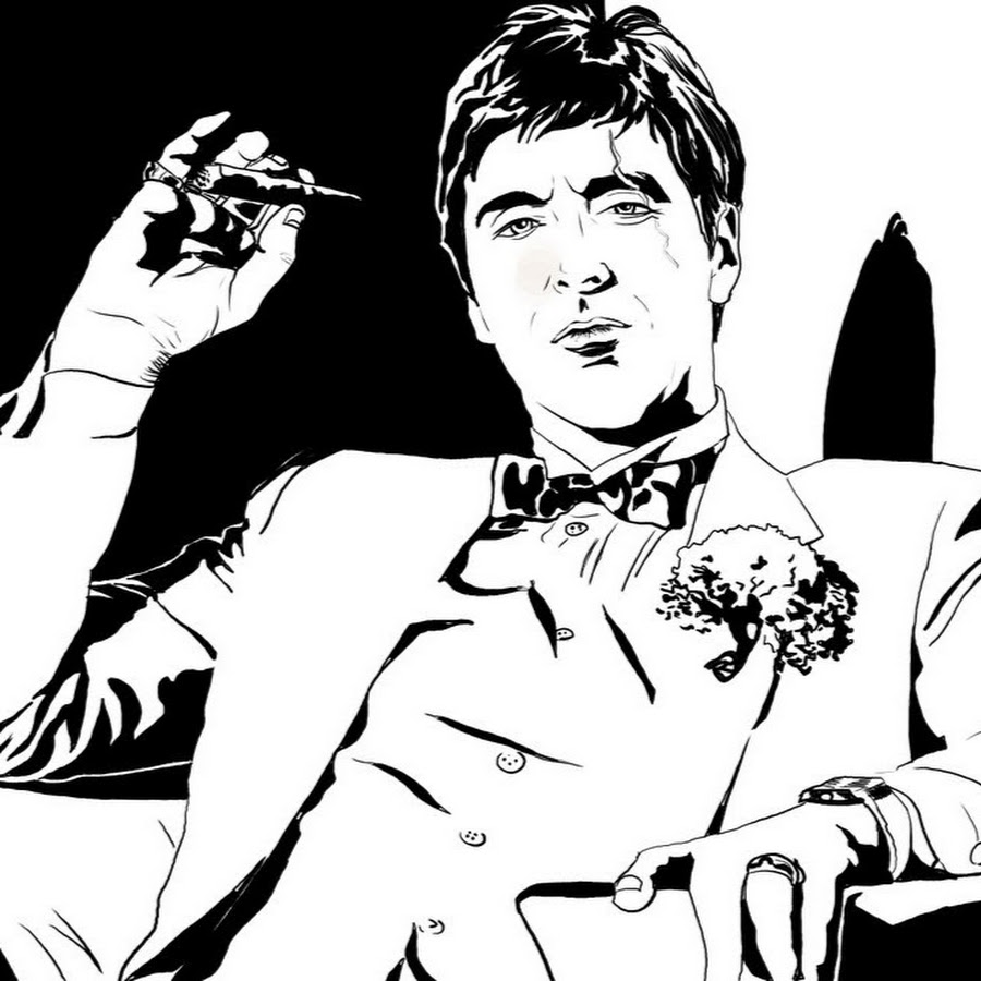 Тату эскиз тони монтана