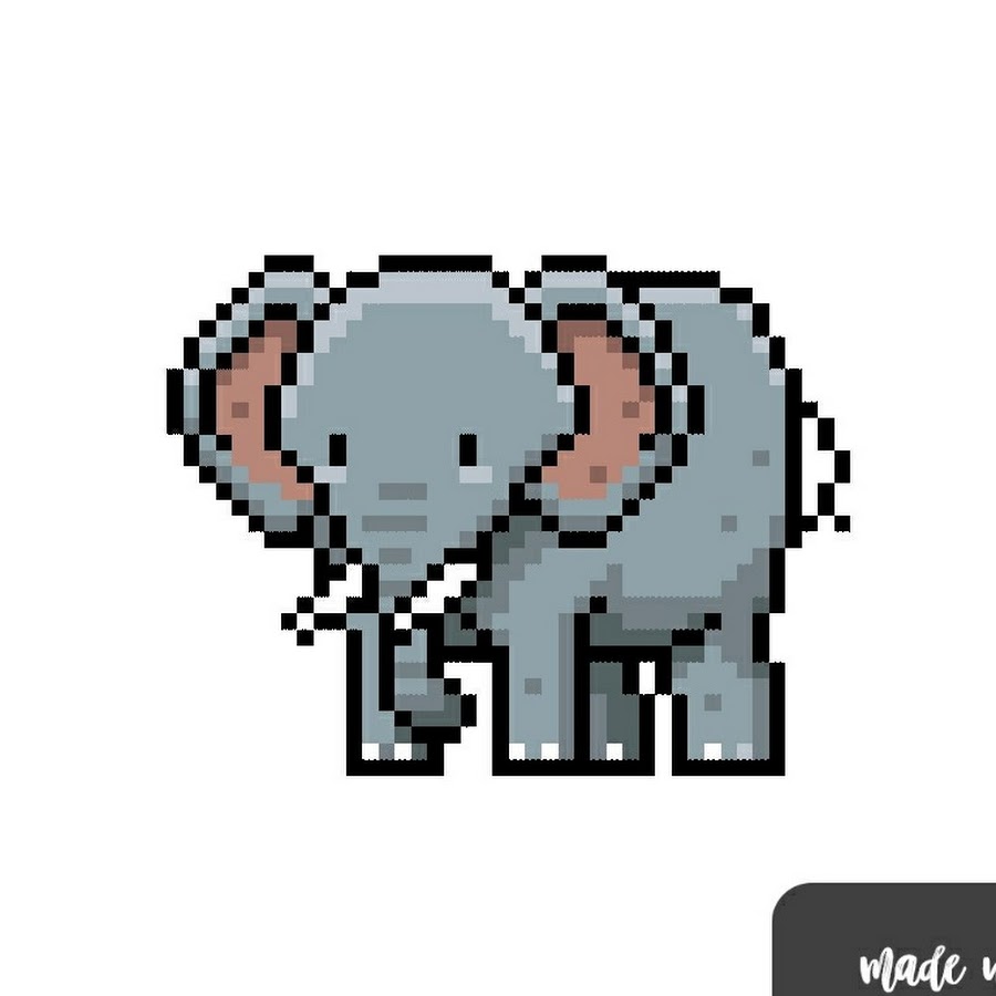 Как нарисовать слоника по клеточкам