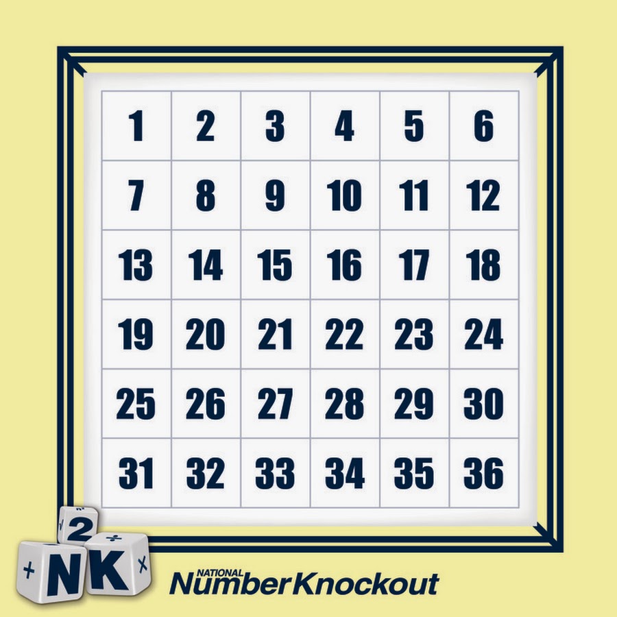 National Number Knockout Worksheet