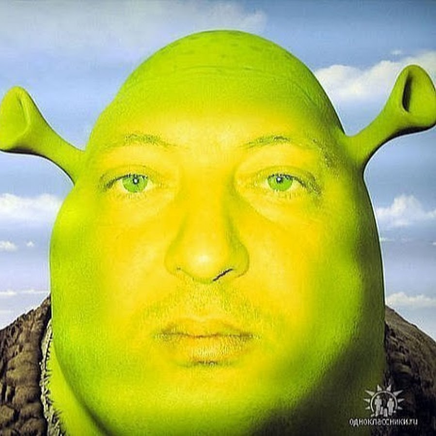 Шрек с человеческим лицом