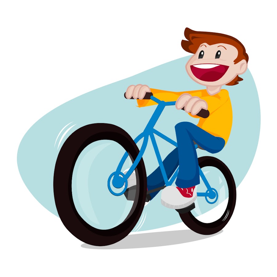 Детская картинка велосипедиста