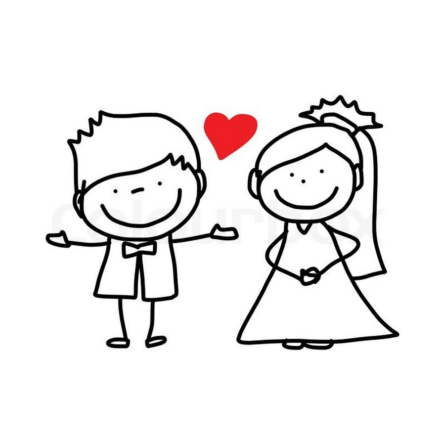 Рисунок на свадьбу лёгкий маленькие