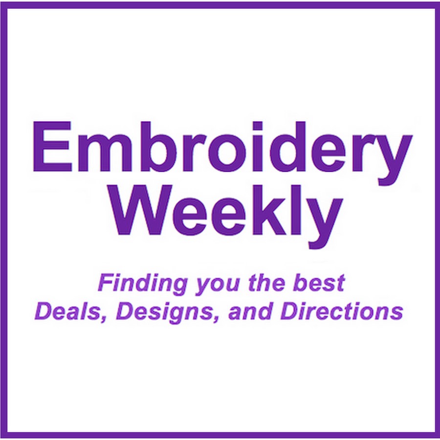 Embroidery Weekly YouTube
