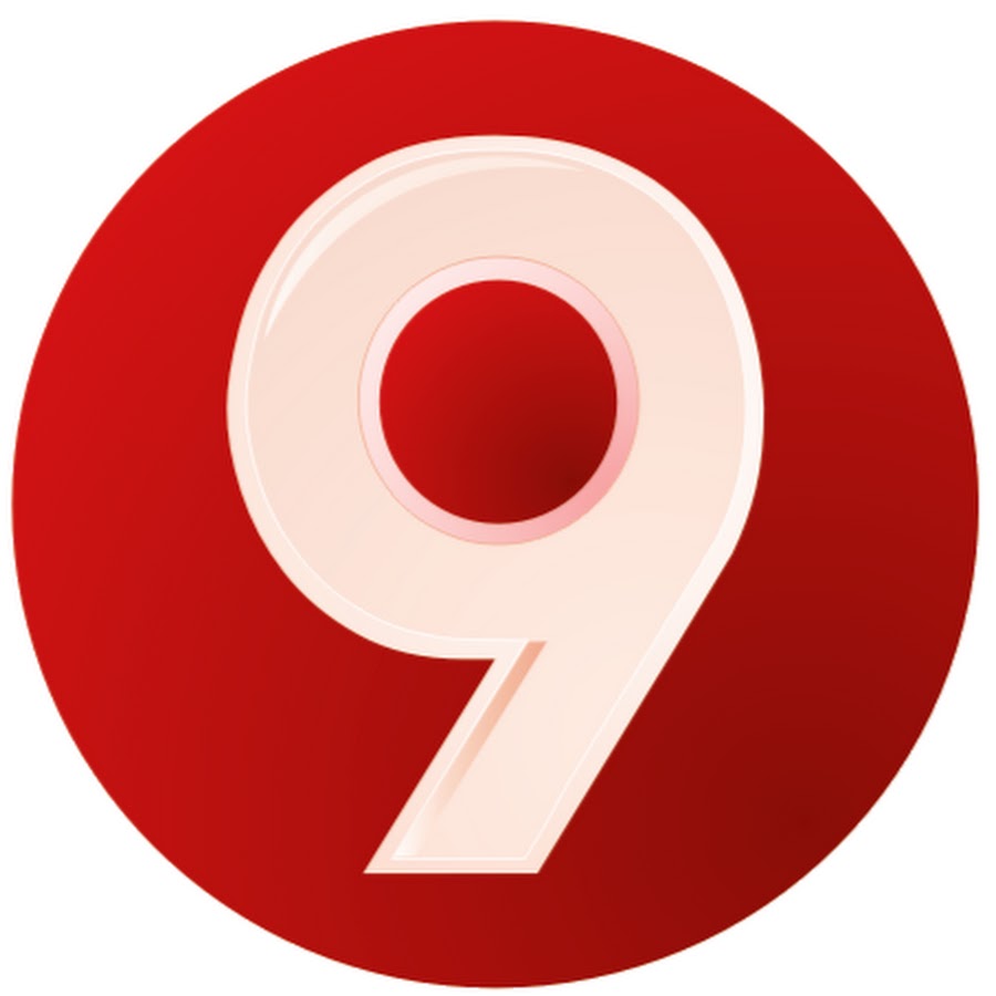 O9. Цифра 9. Цифра 9 в Красном круге. Логотип 9. Лого с цифрой 9.