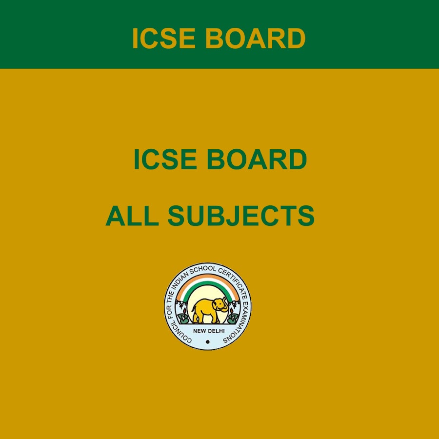 ICSE BOARD ALL SUBJECTS YouTube