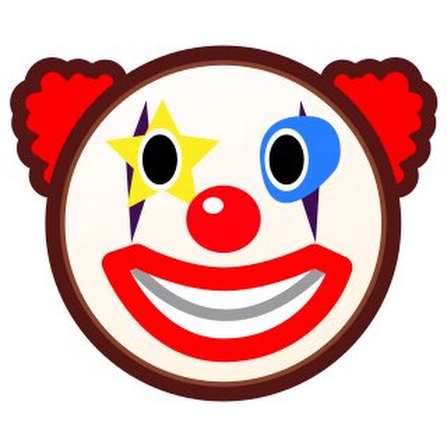 Эмодзи клоуна закон. Клоун Смайл. Клоун стикер. Лицо клоуна смайлик. Клоун логотип.