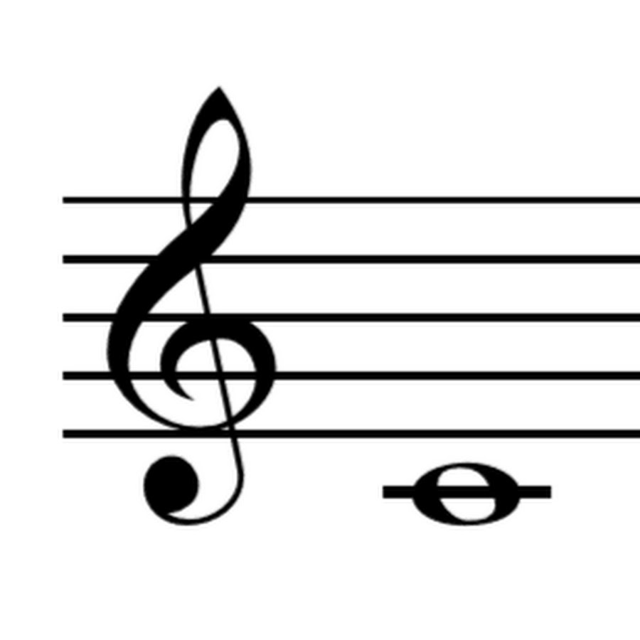 Нота ре на нотном стане картинка