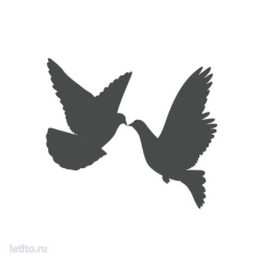 Голубь силуэт рисунок