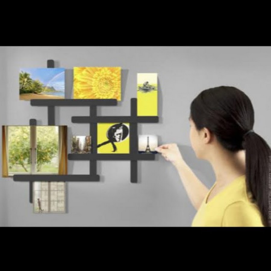 Frame mounted. Wall-mounted frame. adjusting picture.