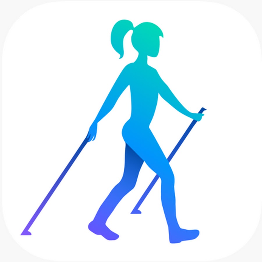 Скандинавская ходьба рисунок на прозрачном фоне