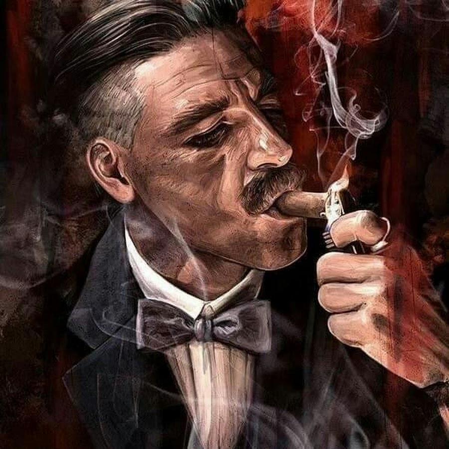 Курящий мужчина арт