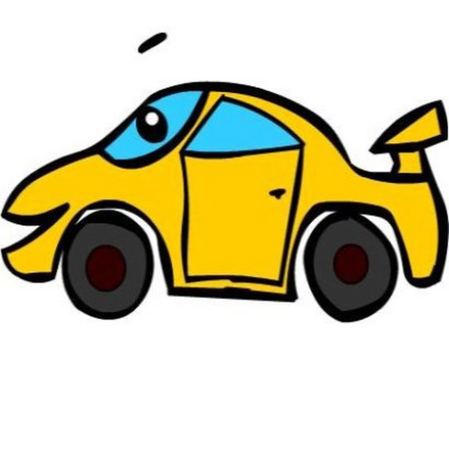 Черный автомобиль мультик