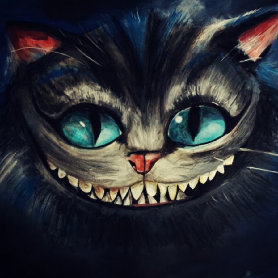 Чеширский кот страшный рисунок