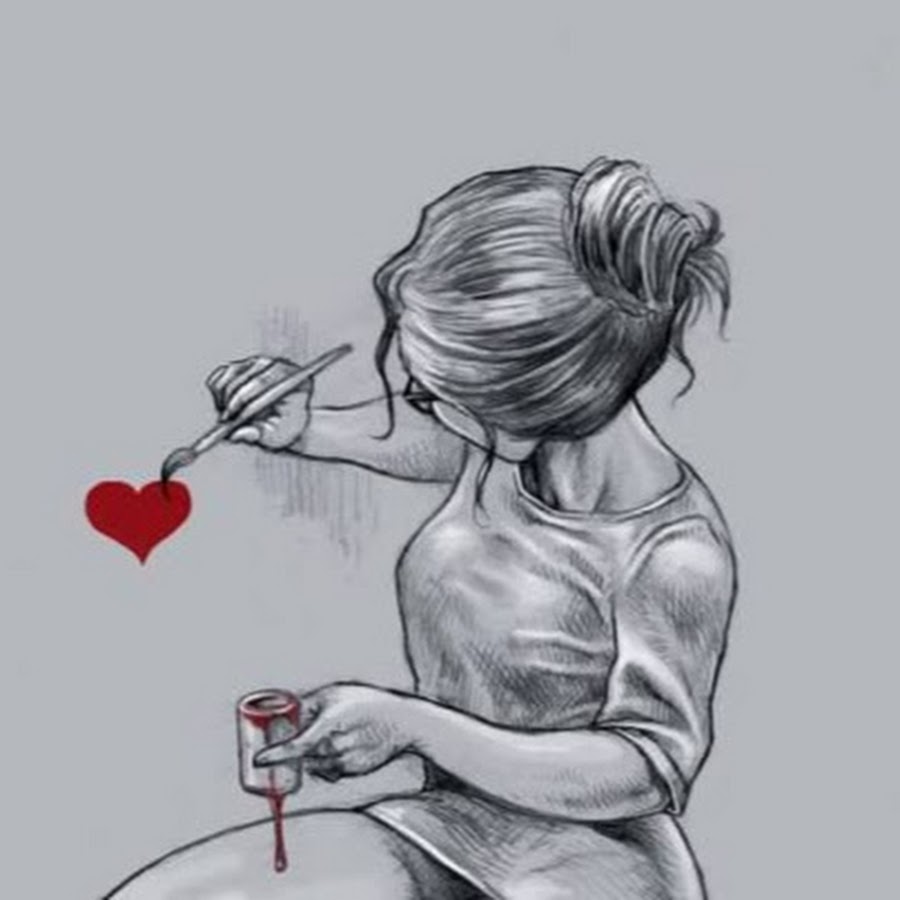Девушка с сердцем иллюстрация