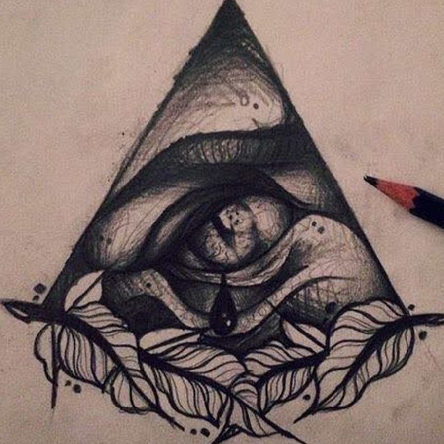 Глаз в треугольнике эскиз
