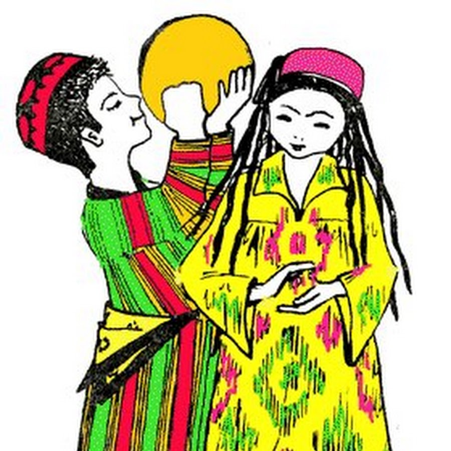 Национальный таджикский костюм рисунок