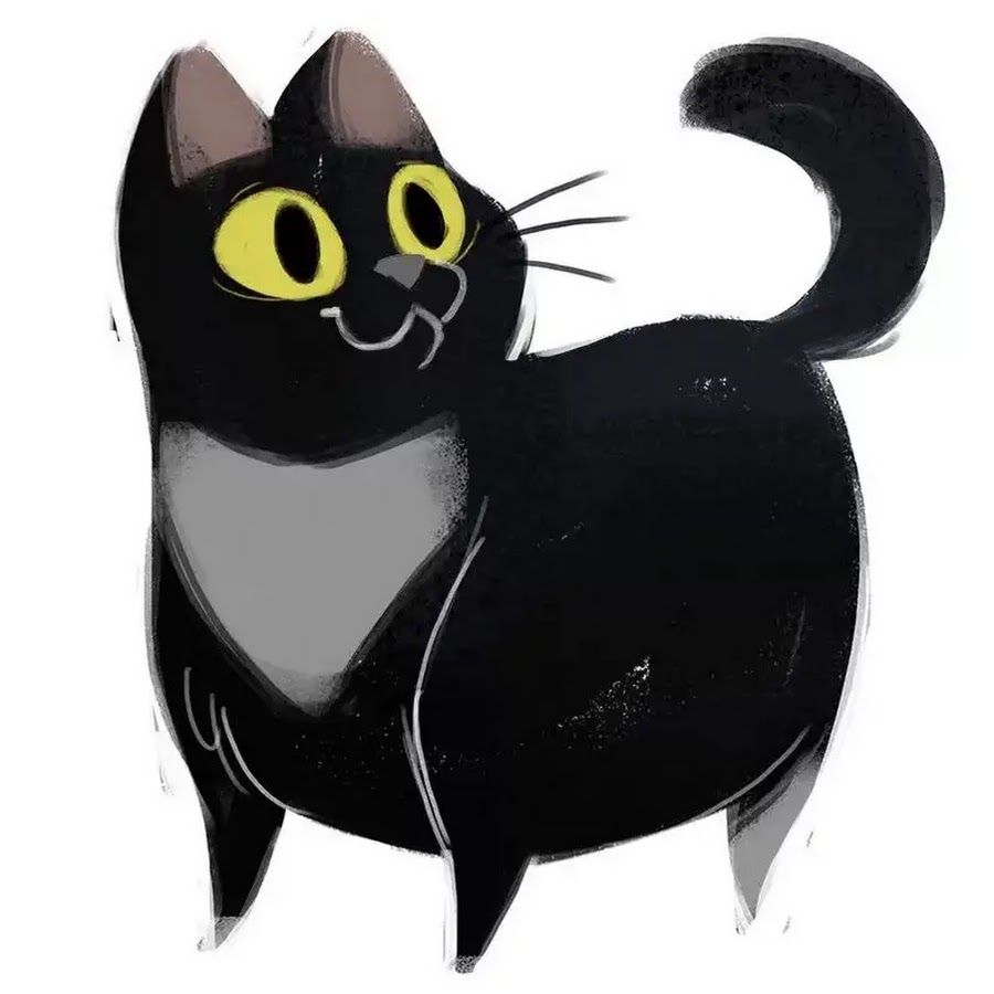 Чёрный кот арт. Чёрный кот. Черный кот нарисованный. Мультяшный кот. Мультяшный кот.