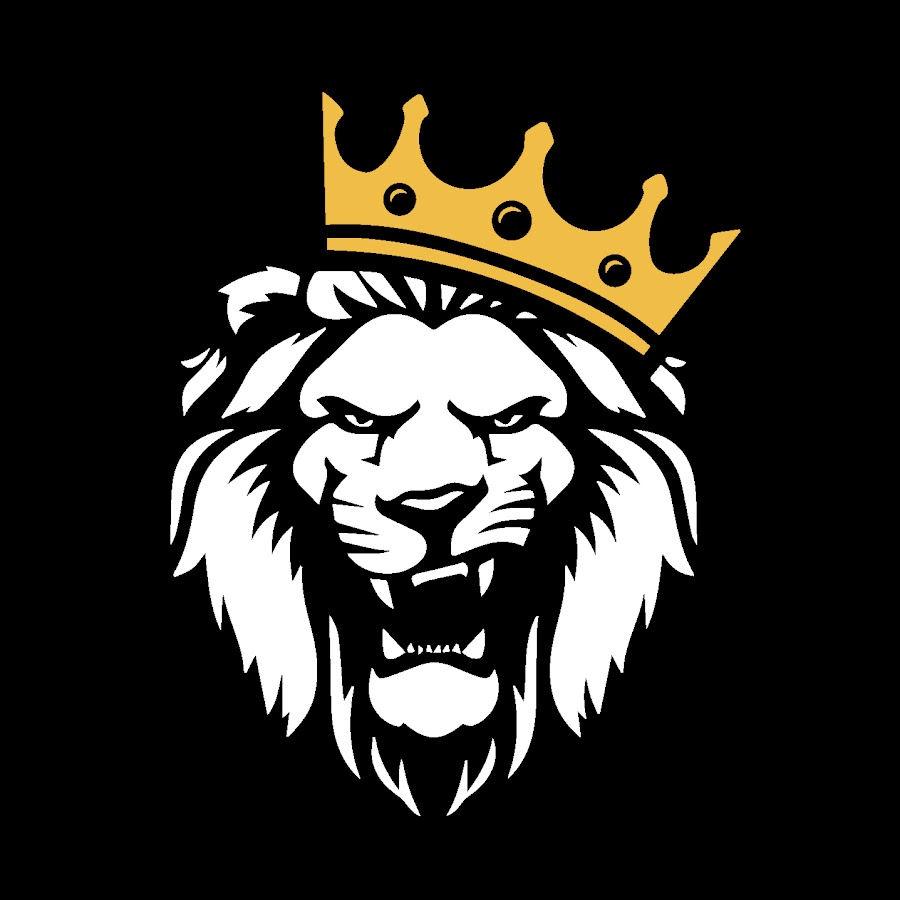 Картинка лев с короной на черном фоне