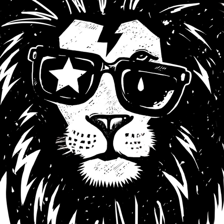 Лев в очках картинка