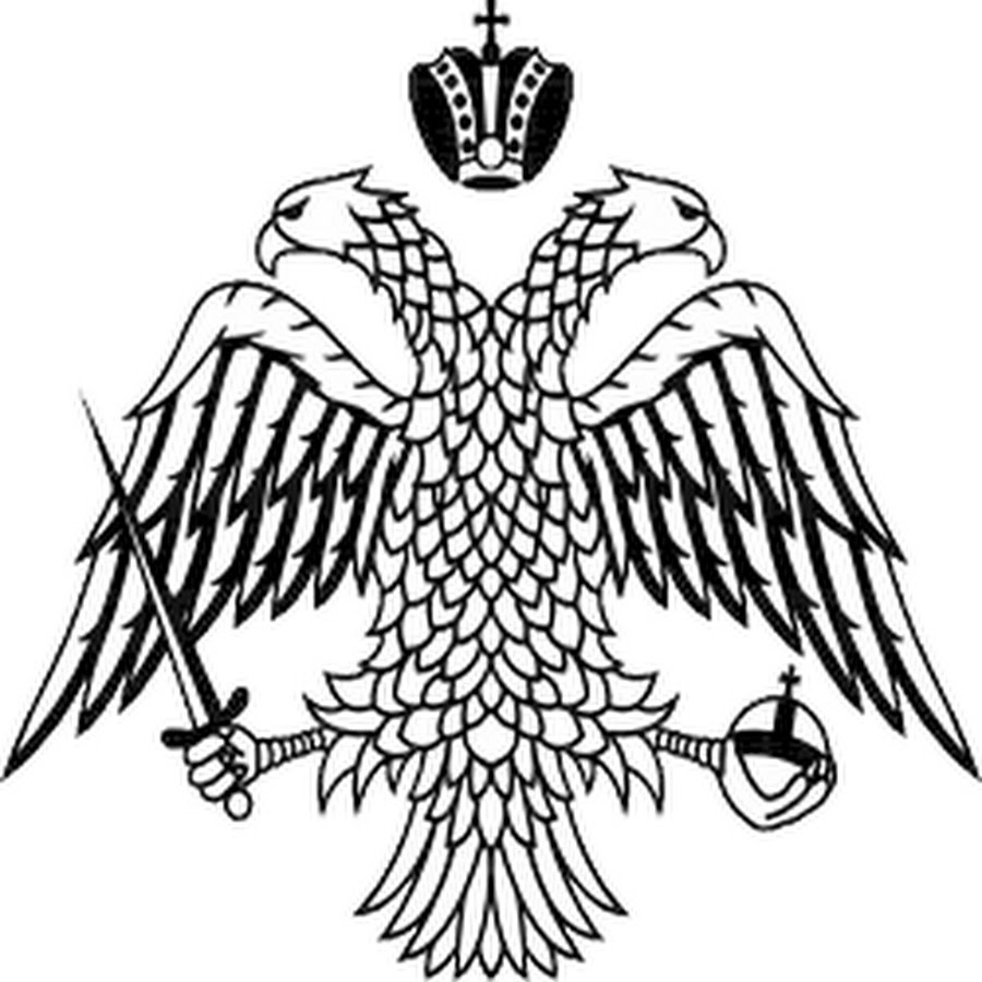 Орел изображение символ. Двуглавый Орел Византии. Двуглавый орёл с мечом и державой. Двуглавый Орел с мечом. Герб орла.