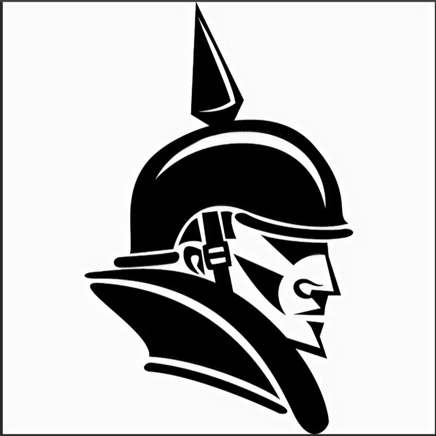 Очертания воина в каске