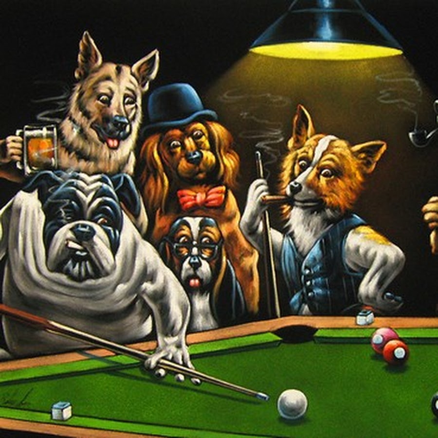 Коты играют в покер картина автор