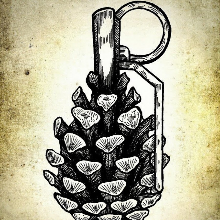 Эскиз гранаты тату