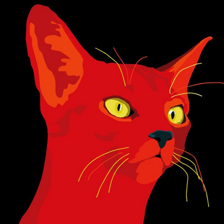 Red cat папа. Ред Кэт ред Кэт. Красный кот. Кошка на Красном фоне. Кот арт.