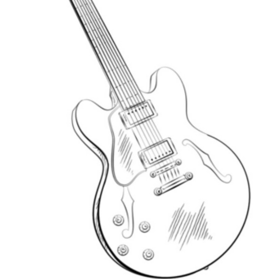 Гитара рисунок для детей карандашом поэтапно легко