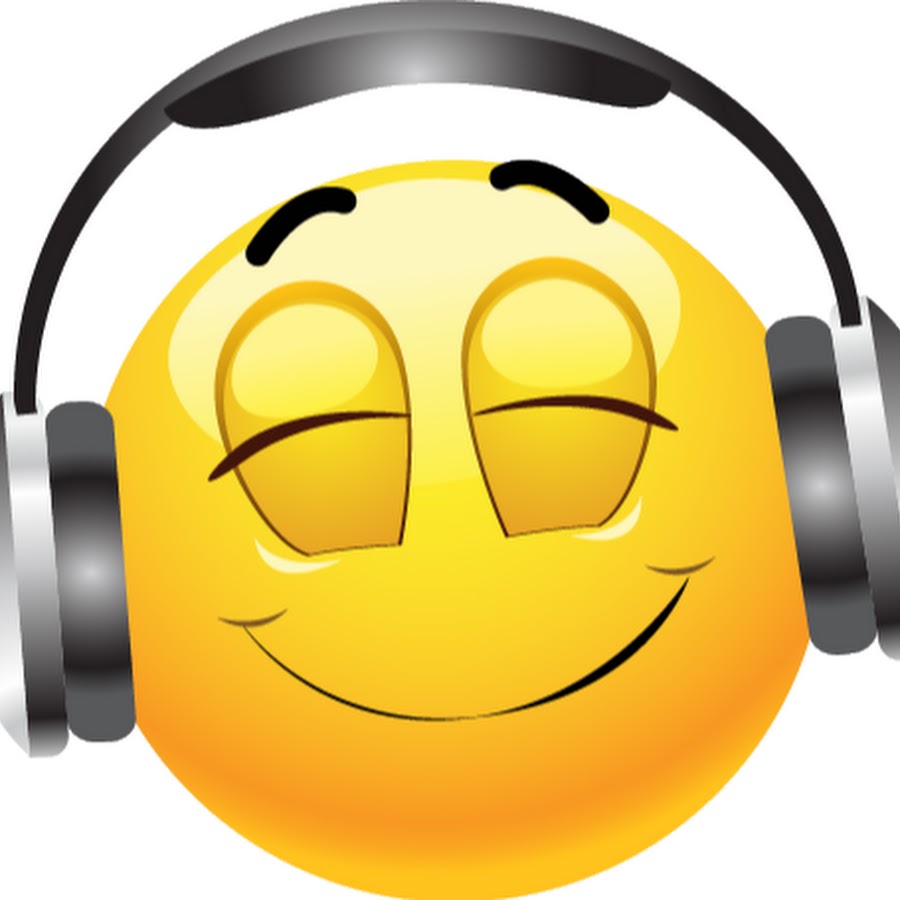 Смайлик в наушниках картинки