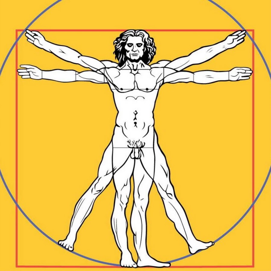 Рисунок человека с 4 руками и ногами