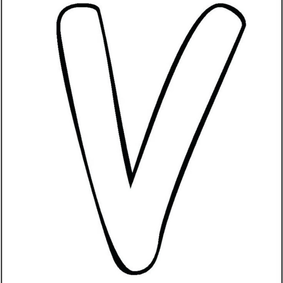 шаблон буквы v
