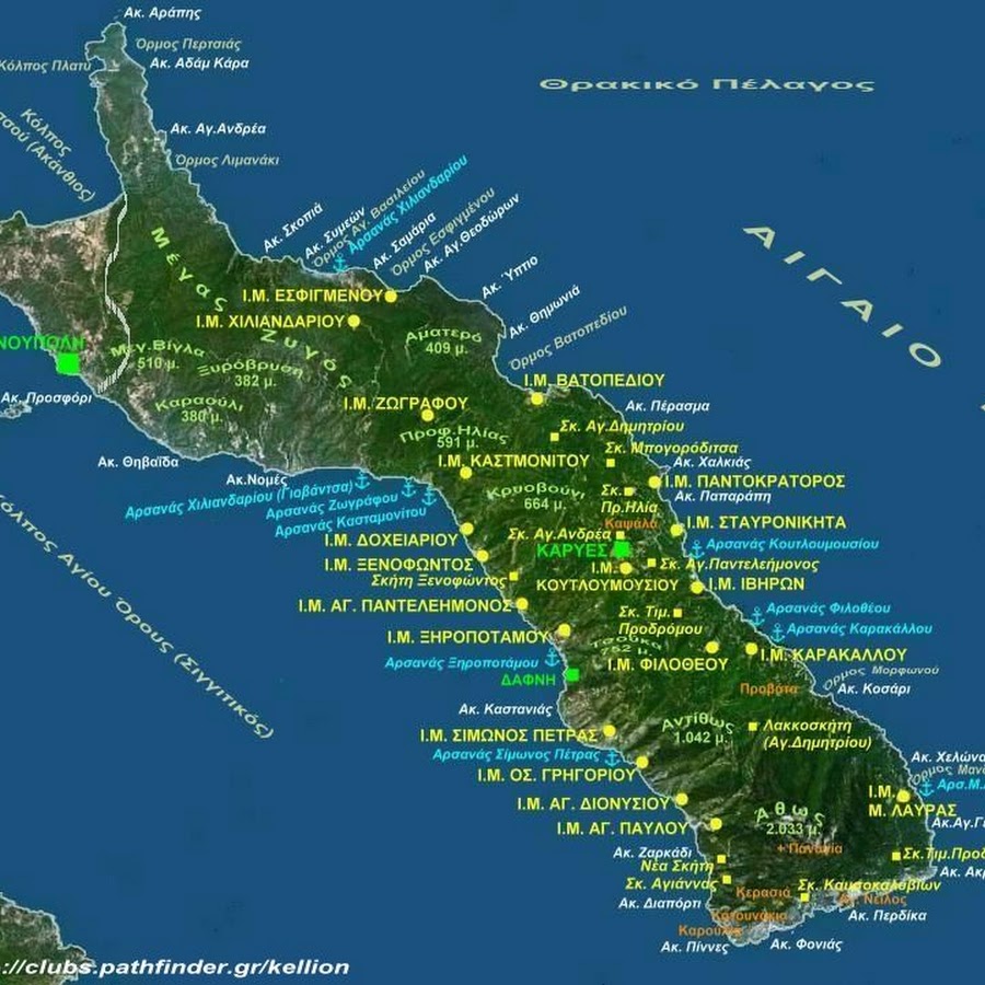 карта святой горы