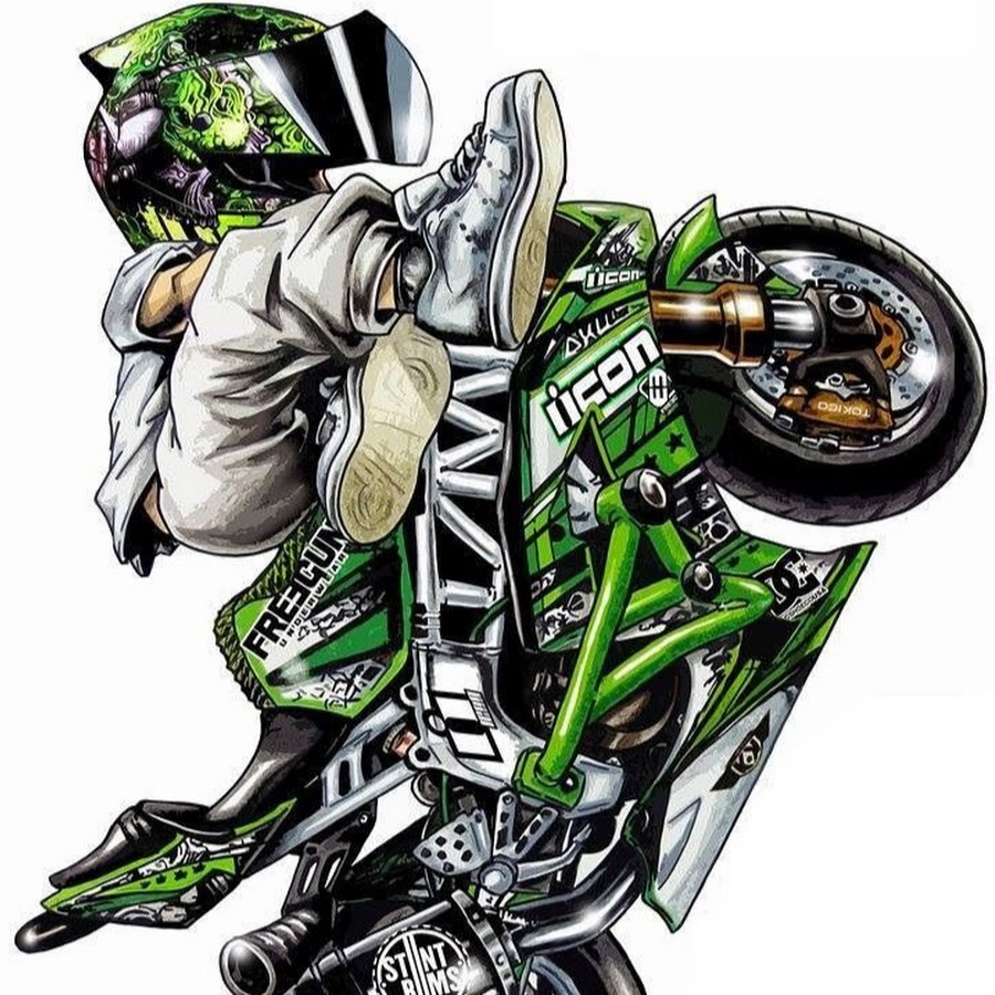 Стант питбайк рисунок