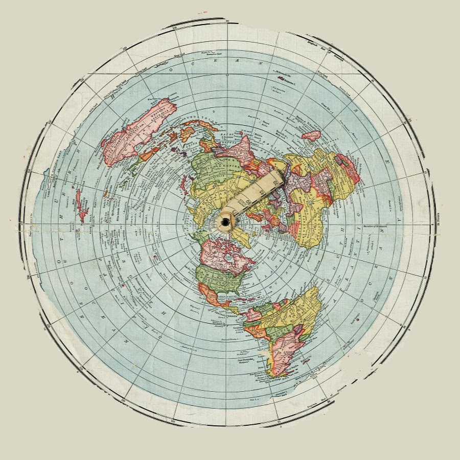Реальная карта плоской земли