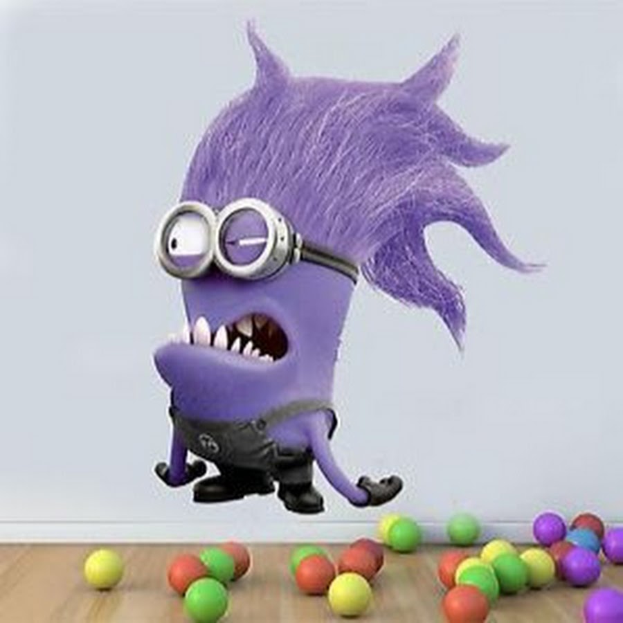 Злой миньон фиолетовый картинка