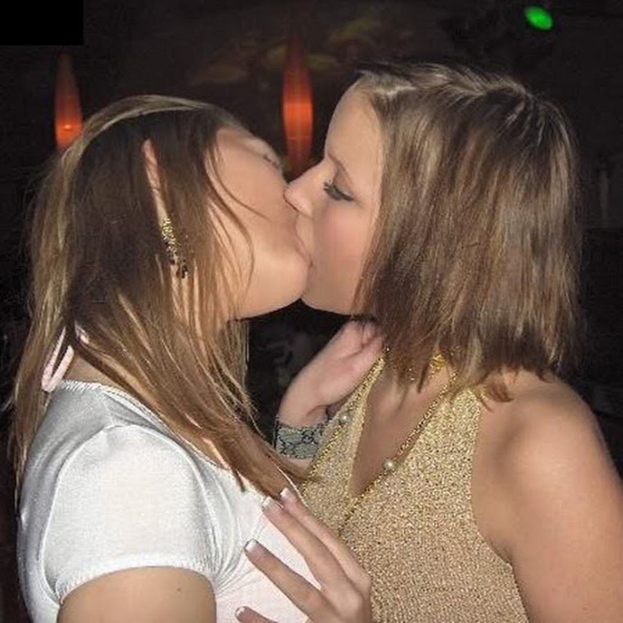 Two Teenage Girls Kissing
