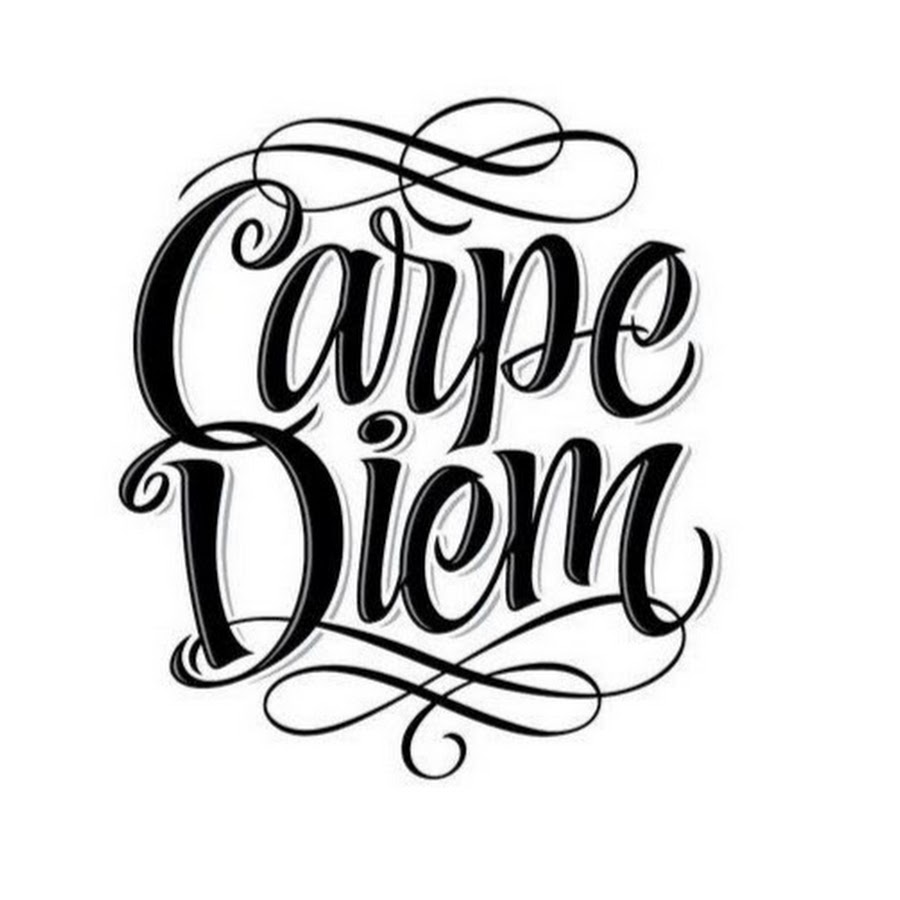 Тату надпись carpe diem эскиз