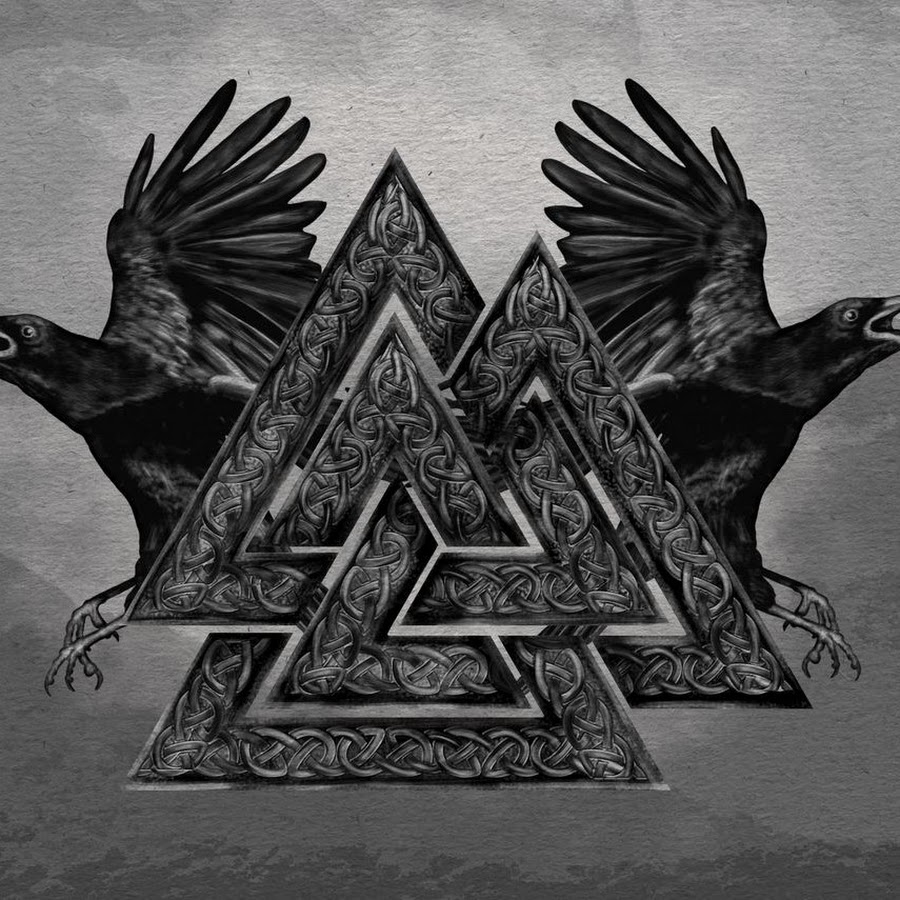 Тату эскиз чертог ворона