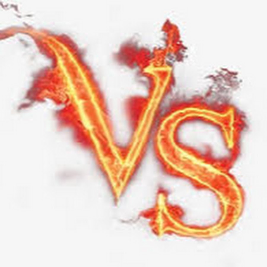 символ против. огненная надпись vs. значок против. значок против. буквы vs.