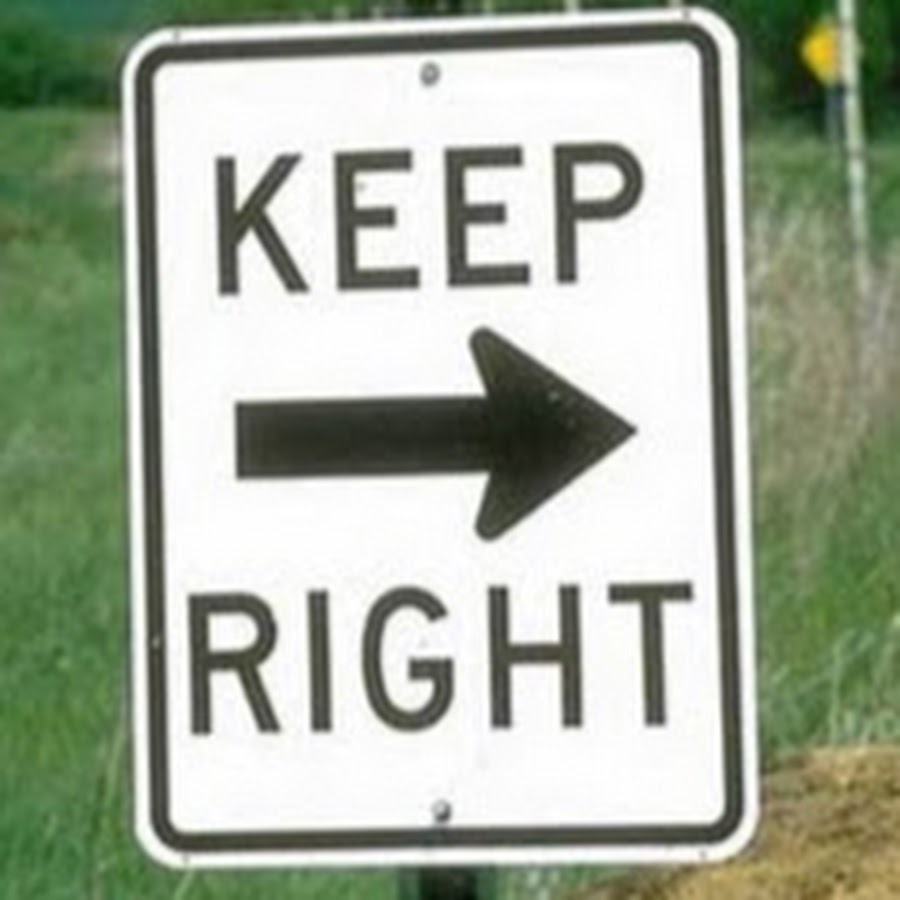 Keep right on. We r signs. Keep right on. Keep right. Keep right.