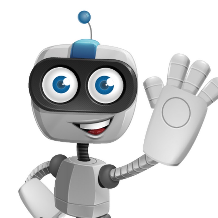 Робот на прозрачном фоне для презентации