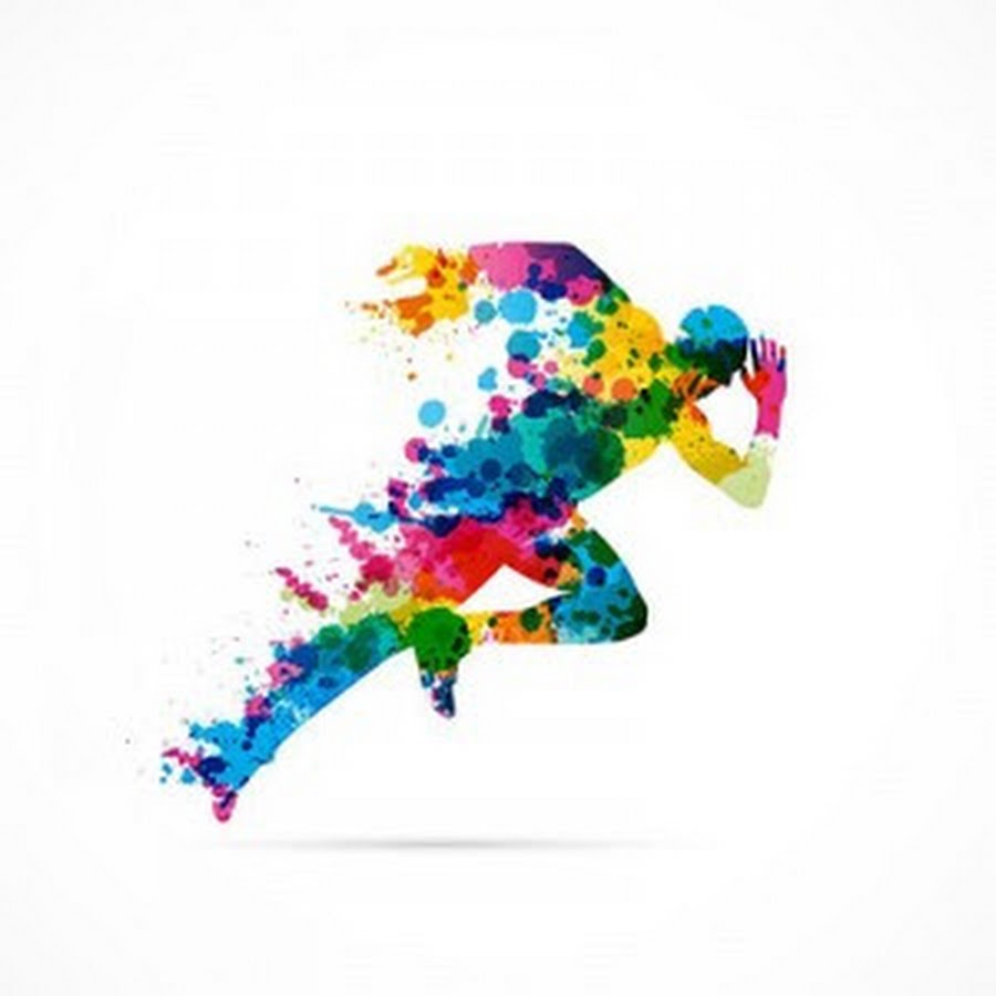 Sport colors. Mural logo.