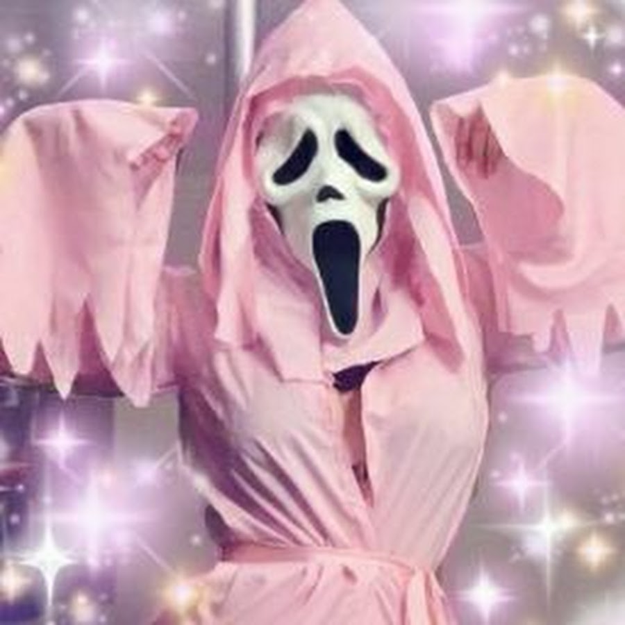 ghost face pink